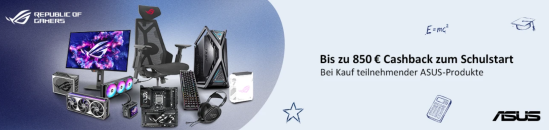 Computeruniverse – ASUS – Back to School-Aktion bis 850€ Cashback!