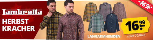 SportSpar – Lambretta HERBST KRACHER – Langarmhemden mit 76% Rabatt!