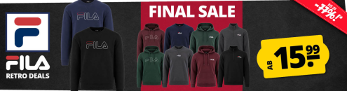SportSpar – FILA RETRO DEALS – Finale Sale mit bis zu 77% Rabatt!