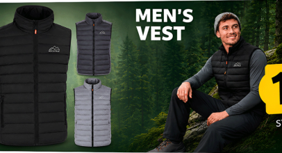 SportSpar.de – NORTH PEAK Trail Gilet Herren Outdoor Weste – verschiedene Uni Farben – mit 80% Rabatt!