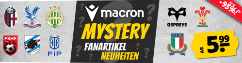SportSpar – MACRON MYSTERY Fanartikel Neuheiten – bis 93% Rabatt!