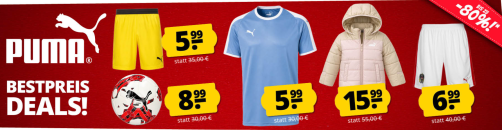 PUMA Bestpreis Deals bei SportSpar.de – bis zu 80% Rabatt!