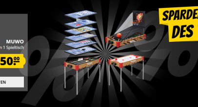 Spardeal des Tages bei SportSpar – MUWO “Masterplay” 12-in-1 Multigame Spieletisch für 50€!