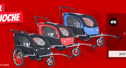 Spardeal der Woche bei SportSpar – Øvre Eidfjord “Alpström” 2-in-1 Fahrradanhänger Kinderwagen – verschiedene Farben für 89,99 inkl. Versand!