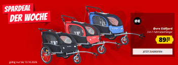 Spardeal der Woche bei SportSpar – Øvre Eidfjord “Alpström” 2-in-1 Fahrradanhänger Kinderwagen – verschiedene Farben für 89,99 inkl. Versand!
