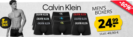 SportSpar – Calvin Klein Intense Power 3er-Pack lange Herren Boxershorts mit 50% Rabatt!