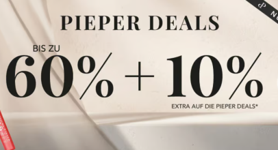 Parfümerie PIEPER – DEALS – bis zu 60% Rabatt auf ausgewählte Artikel + 10% Rabatt on Top!