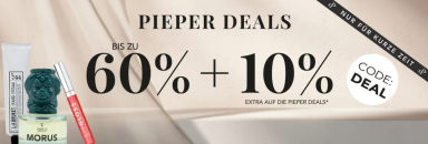 Parfümerie PIEPER – DEALS – bis zu 60% Rabatt auf ausgewählte Artikel + 10% Rabatt on Top!