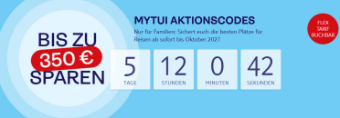 TUI – Bis zu 350€ auf Pauschalreisen + bis zu 175€ Rabatt auf Hotelbuchungen!