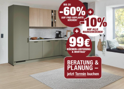POCO Onlineshop – bis 60% Rabatt auf frei geplante Küchen + 10% Rabatt auf alle Markenküchen + 99€ Küchen-Lieferung & Montage!