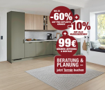 POCO Onlineshop – bis 60% Rabatt auf frei geplante Küchen + 10% Rabatt auf alle Markenküchen + 99€ Küchen-Lieferung & Montage!