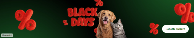 Fressnapf – BLACK DAYS DEAL – bis zu 33% Rabatt auf ausgewählte Artikel!