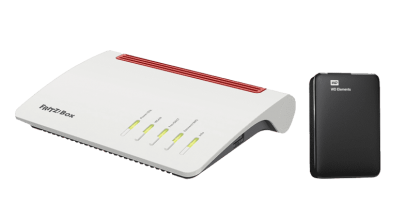 WLAN Mesh Router AVM FRITZ!Box 7590 + WD Elements™ 1 TB Festplatte für 199€
