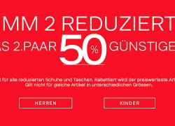 Deichmann: 2 reduzierte Artikel aussuchen und 50% Rabatt auf das 2te Paar bekommen – gilt auch auf Taschen!