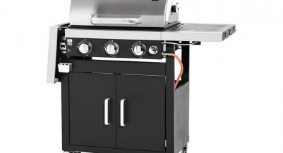 GrillChef by Landmann Gasgrillwagen, 3-flammiger Edelstahlbrenner für 163,90€