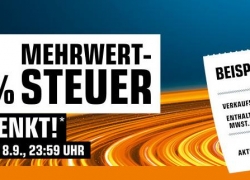 Saturn: 19% MWST Aktion auf Alles! (gilt bis 08.09.2019)