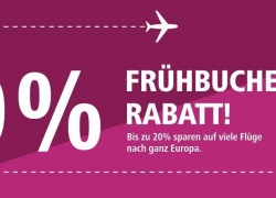 Eurowings: Frühbucher-Rabatt – bis zu 20% sparen auf viele Flüge!