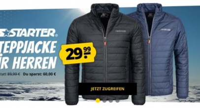 STARTER Steppjacken für „Durchstarter“ in 2 klassischen Farben nur 29,99€ (statt 89,99€)