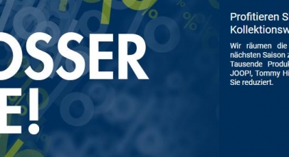 Herrenausstatter: Großer Sale – bis zu 50% Ersparnis!
