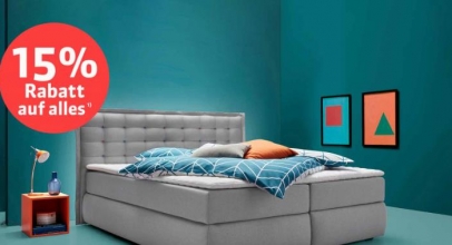 Schlafwelt: 15% Rabatt auf ALLES! Betten, Matratzen, Bettdecken uvm.