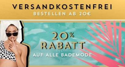 Hunkemöller: 20% Rabatt auf ALLE Bademode + Versandkostenfrei ab 20€