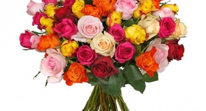 45 „ShinyRoses“ Blumenstrauß mit bunten Rosen für 24,98€ inkl. Versand