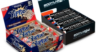 Proteinriegel: Yippie! Riegel (12x45g) + Bodylab24 Protein Bar (12x65g) für 22,99€