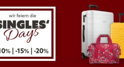 Singles Days bei koffer-direkt.de – bis zu 20% Rabatt!