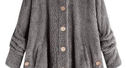 Damen Fleece Mantel/Hoodie Langarm für 13,19€