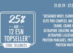 Fitmart: 25% Rabatt auf 10 ESN Topseller!