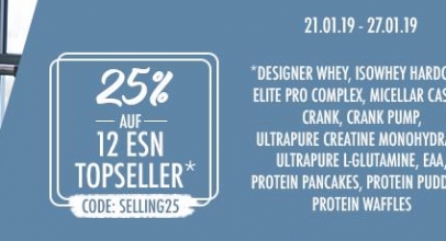 Fitmart: 25% Rabatt auf 10 ESN Topseller!