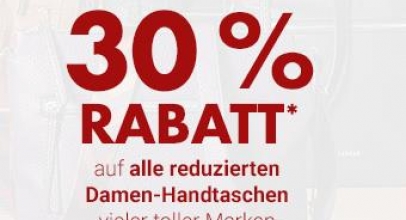 KARSTADT: 30% Rabatt auf alle reduzierten Damenhandtaschen!