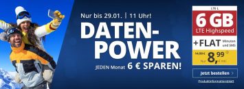 PremiumSIM: o2 Allnet-Flat mit 6GB LTE für 8,99€ mtl. (monatlich kündbar)