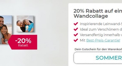 MeinFoto:  20% Rabatt auf eine Wandcollage!