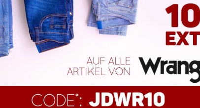 Jeans Direct: 10% Extra-Rabatt auf alle Artikel von Wrangler!