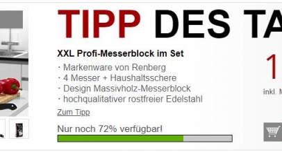 Druckerzubehoer: XXL Profi-Messerblock im Set + 2 Gratisartikel für 7,94€ inkl. Versand