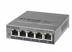NETGEAR GS105E Gigabit 5-Port ProSafe Plus Smart Switch (1000 Mbit/s, managed, VLAN) für 22€