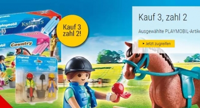 Ausgewählte PLAYMOBIL-Artikel: Kauf drei, zahl zwei!