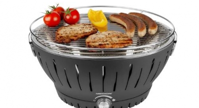 MEDION Holzkohlegrill mit Aktivbelüftung MD 18722 für 39,95€ inkl. Versand
