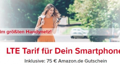 6 Monate Allnet-Flat (2GB LTE) im o2-Netz für 9,99€/Monat + 75€ Amazon-Gutschein + 1 Jahr CHIP gratis