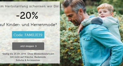 Bonprix: 20% Rabatt auf Kinder- und Herrenmode!