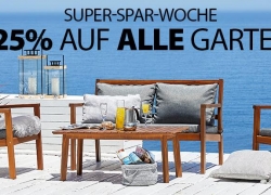 Super-Spar-Woche beim Dänischen Bettenlager –  25% Rabatt auf alle Gartenmöbel!
