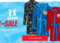 Kinder Bademäntel-Sale bei SportSpar.de mit 60% Rabatt!