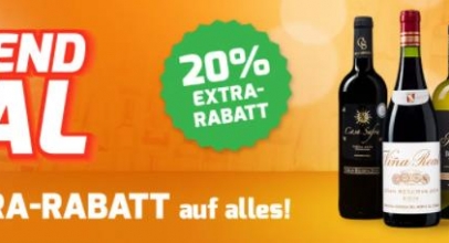 WEEKEND DEAL bei Weinvorteil – 20% Extra-Rabatt auf Alles!