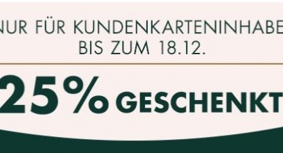 Galeria: 25% Rabatt für Kundenkarten-Inhaber!