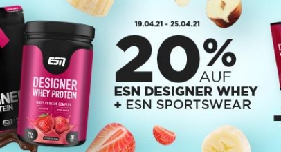 Fitmart – 20% auf ESN Designer Whey + ESN Sportswear!
