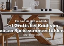 Mömax: 1+1 Gratis Aktion – Esszimmerstühle!