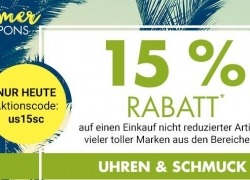 15% Rabatt auf Uhren & Schmuck bei karstadt.de!