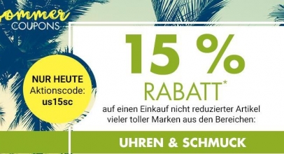 15% Rabatt auf Uhren & Schmuck bei karstadt.de!