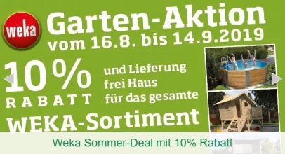Garten Aktion – 10% Rabatt auf das gesamte WEKA-Sortiment!
